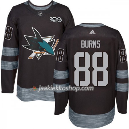 Miehille NHL San Jose Sharks Pelipaita Brent Burns 88 1917-2017 100th Anniversary Adidas Musta Authentic